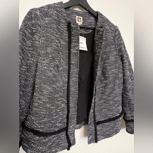 NWT Anne Klein Black/White Embellished Crop Blazer Size 6 Sku#134 - Picture 2 of 9